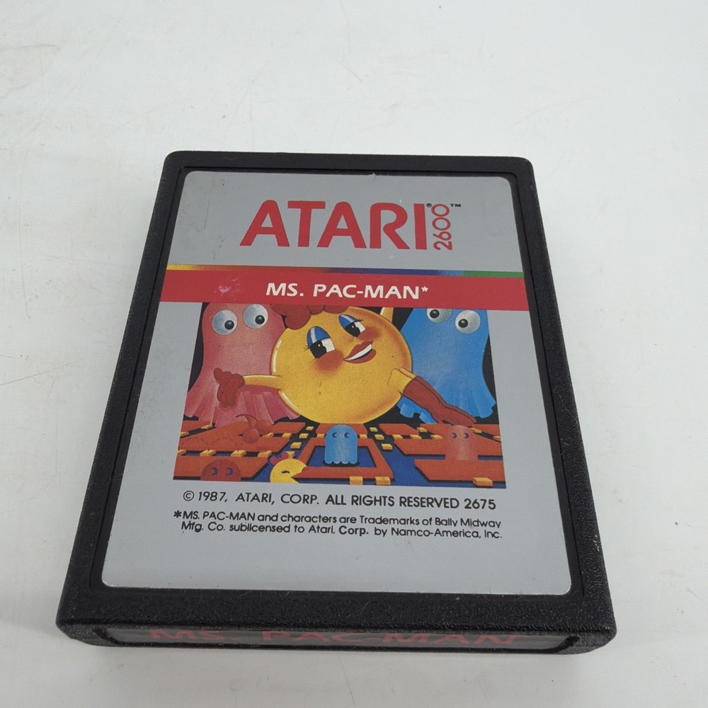 Atari, Inc. Ms. Pac-Man Atari 2600 1982 Arcade Video Game Cartridge